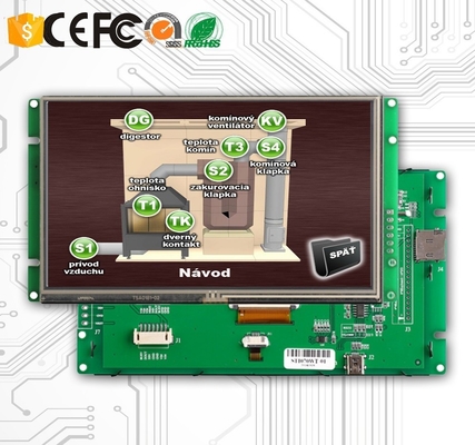 Interface série 5,6&quot; module d'affichage d'affichage à cristaux liquides de couleur avec le panneau d'entraînement de carte PCB
