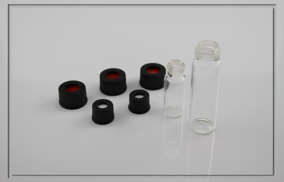 fioles en verre de scintillation d'essai en laboratoire avec le chapeau en plastique de trou central, 1.5ml