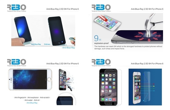 5 couches de Samsung de verre trempé anti-déflagrant anti Ray bleu de la galaxie S5