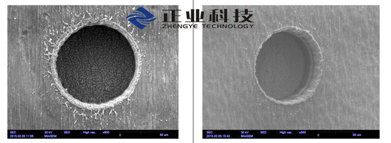 Foreuses ultra-violettes de laser de rf FPC, diamètre 25μm de l'épaisseur 1.0mm de coupe