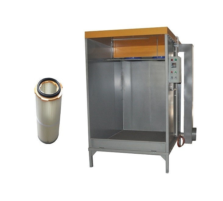 Cabines de jet commerciales faites maison de revêtement de poudre avec deux cartouches filtrantes